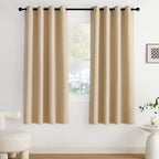 NICETOWN Blackout Curtains Grommet 2 Panels 72 Inches Long, Biscotti Beige