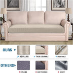 H.VERSAILTEX Super Stretch Individual Seat Cushion Covers Sofa Covers Couch Cushion Covers Slipcover Sets Thick Jacquard Textured Twill Fabric (1 Piece Sofa Cushion Cover, Island Fossi)