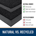 OLANLY Front Door Mat Outside 47x23, All-Season Heavy-Duty Rubber Doormat