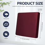 8Pcs Outdoor Cushion Covers, Patio Cushion Covers,Stretch Elastic Slipcovers, Replacement Washable & Reusable Furniture Protector for Patio Couch (Claret,Cover Only)