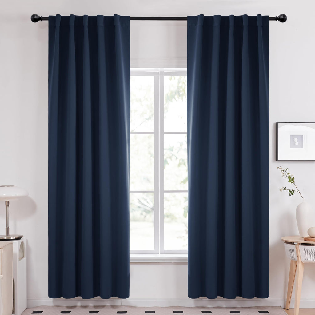 Deconovo Blackout Curtains for Bedroom, Living Room Curtains 84 Inches Long