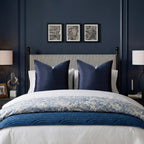 GIGIZAZA Navy Velvet Pillow Covers 22x22 Decorative Pillows Pack of 2
