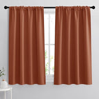 RYB HOME 54 inch Blackout Curtains for Living Room, Rod Pocket Thermal Insulated Small Window Drapes Room Darkening Shades for Bedroom Studio Dorm, W 42 x L 54 inch, Set of 2 Panels, Burnt Orange