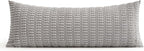 MIULEE Pack of 1 Light Grey Long Body Lumbar Decorative Throw Pillow Cover 14x36 Inch for Bed Couch Sofa Living Room Soft Boho Pillow Cover Modern Farmhouse Home Decor