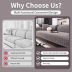 MDSASFD Velvet Couch Cover, Washable Sectional Sofa Cover, Anti Slip Sofa Slipcovers for 3 Cushion Couch Sofa L Shaped Recliner, Furniture Protector Covers for Pets Kids(Dark Grey, Only 1 PCS)