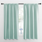 NICETOWN Kitchen Curtains, Short Blackout Curtains & Drapes, Aqua Blue, 42" Wide by 54" Long, 2 PCs, Thermal Insulated Blackout Curtain Panels for Kids Room, Play Room