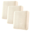 H.VERSAILTEX Super Stretch Individual Seat Cushion Covers Sofa Covers Couch Slipcover Sets Thick Jacquard Textured Twill Fabric (3 Piece Sofa Cushion Covers, Cream)