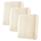 H.VERSAILTEX Super Stretch Individual Seat Cushion Covers Sofa Covers Couch Slipcover Sets Thick Jacquard Textured Twill Fabric (3 Piece Sofa Cushion Covers, Cream)