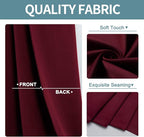 ChrisDowa Grommet Blackout Curtains for Bedroom and Living Room - 2 Panels Set Thermal Insulated Room Darkening Curtains (Burgundy Red, 38W x 54L)