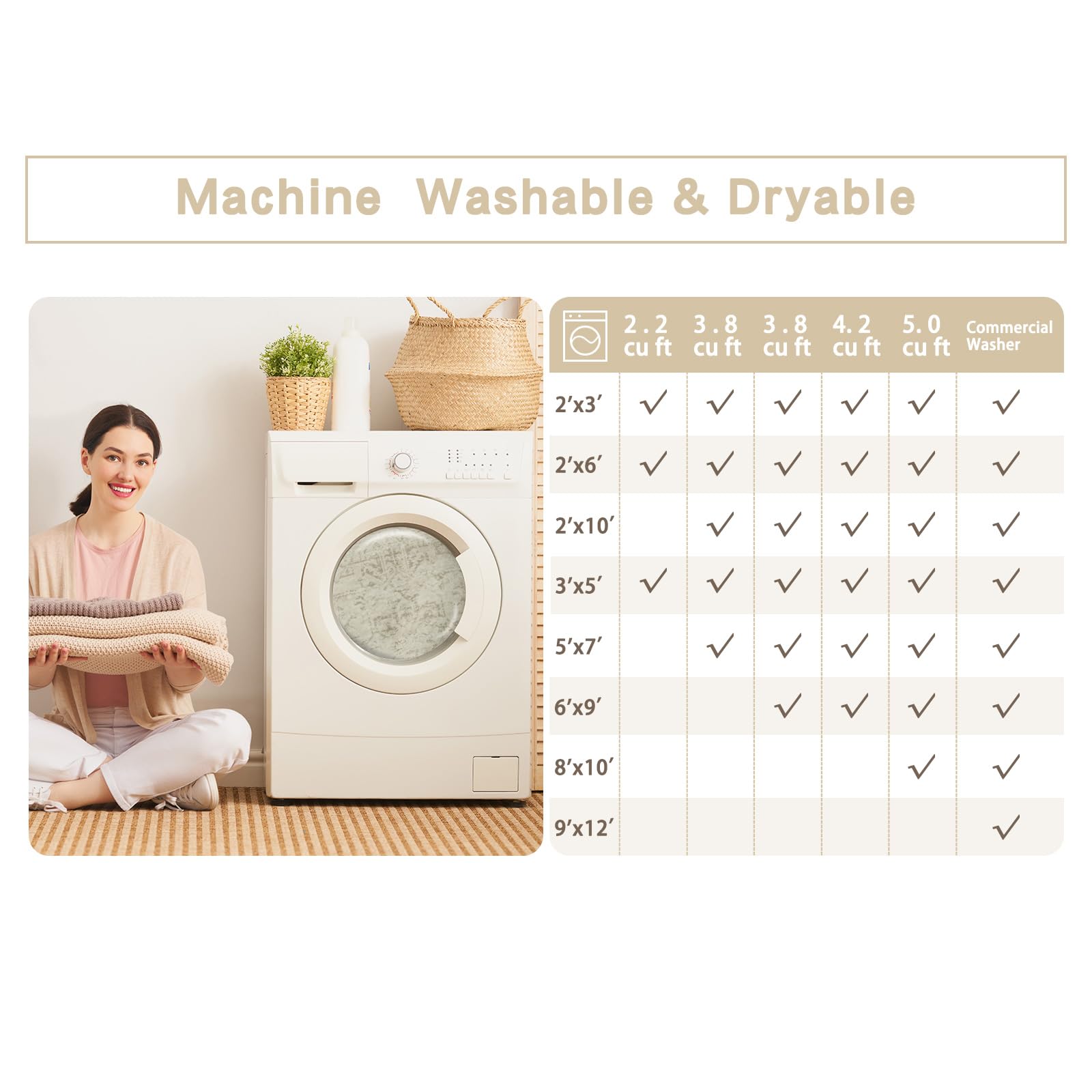 Washable Rugs 10x14 Area Rugs for Living Room,Bedroom,Dining Room Carpet