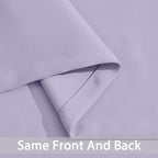 Yakamok Blackout Curtains Room Darkening Thermal Insulated Window Panels,Solid Grommet Top Drapes for Bedroom/Living Room(42Wx72L, Lilac, 2 Panels)