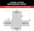 Easy-Going Chair Sofa Slipcover Reversible Sofa Cover Water Resistant Couch Cover Furniture Protector Cover with Elastic Straps for Pets Kids Children Dog Cat (Chair, Black/Black)