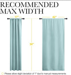NICETOWN 2 Panels Blackout Curtains, Rod Pocket Thermal Insulated Drapes for Kitchen, Heavy Duty Small Window Treatment for Dorm Room, Studio Apartment, Basement (Aqua Green, W42 x L30)