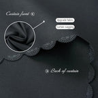 Sovtfides Adhesive Blackout Curtains- Self Stick Curtain No Rod Needed Easy to Hang Curtain, Use for Bedroom, Living Room, Dining Room, Kitchen, 59" W X 96" L, Black, 1 Panel