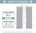ChrisDowa Grommet Room Darkening Curtains for Bedroom and Living Room - 2 Panels Set Thermal Insulated Blackout Curtains (Beige, 52W x 72L)