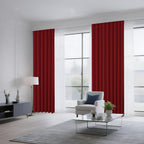 CUCRAF Red Blackout Curtains Customize, Rod Pocket Room Darkening Curtain for Bedroom Living Room, Thermal Insulated Window Drapes 1 Panel (Custom Size, Color)