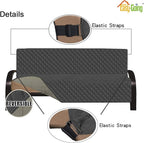 Easy-Going Futon Sofa Slipcover Reversible Sofa Cover Armless Cover Furniture Protector Couch Cover Water Resistant Pets, Kids, Children, Dog, Cat Darkgray/Beige