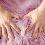 Ciicool Ultra Soft Faux Sheepskin Fur Rug Fluffy Chair Rug for Sofa Couch Seat Cushion.Shaggy Furry Small 2x4 Light Purple Bedroom Fuzzy Carpet for Living Room Kid's Room Nursery Decor