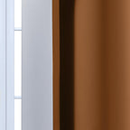 Yakamok Ombre Curtains Burnt Orange and Greyish White for Bedroom,52Wx84L