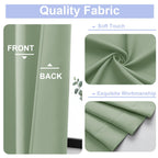 Simplebrand Ava Light Green Blackout Curtains for Bedroom 63 Inch Length 2 Panels Set, Solid Thermal Insulated Energy Saving Rod Pocket Window Treatment Curtains Blackout Drapes, W40 x L63 Inch