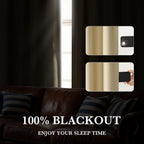 RYB HOME Bedroom Blackout Curtains 80 inches Long, 100% Blackout