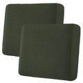H.VERSAILTEX Super Stretch Individual Seat Cushion Covers Sofa Covers Couch Covers Slipcover Sets Thick Jacquard Textured Twill Fabric (2 Piece Large Sofa Cushion Covers, Olive)