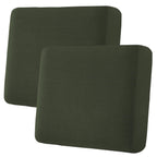 H.VERSAILTEX Super Stretch Individual Seat Cushion Covers Sofa Covers Couch Covers Slipcover Sets Thick Jacquard Textured Twill Fabric (2 Piece Large Sofa Cushion Covers, Olive)