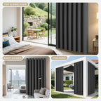 Joydeco Blackout Patio Sliding Door Curtains, Privacy Room Divider Curtains