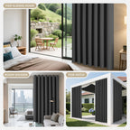 Joydeco Blackout Patio Sliding Door Curtains, Privacy Room Divider Curtains