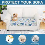 Smiry Printed Couch Cushion Covers, Stretch Soft Couch Covers for Sofa, Washable Non-Slip Sofa Slipcover Furniture Protector for Indoor and Outdoor (Medium, Light Green)