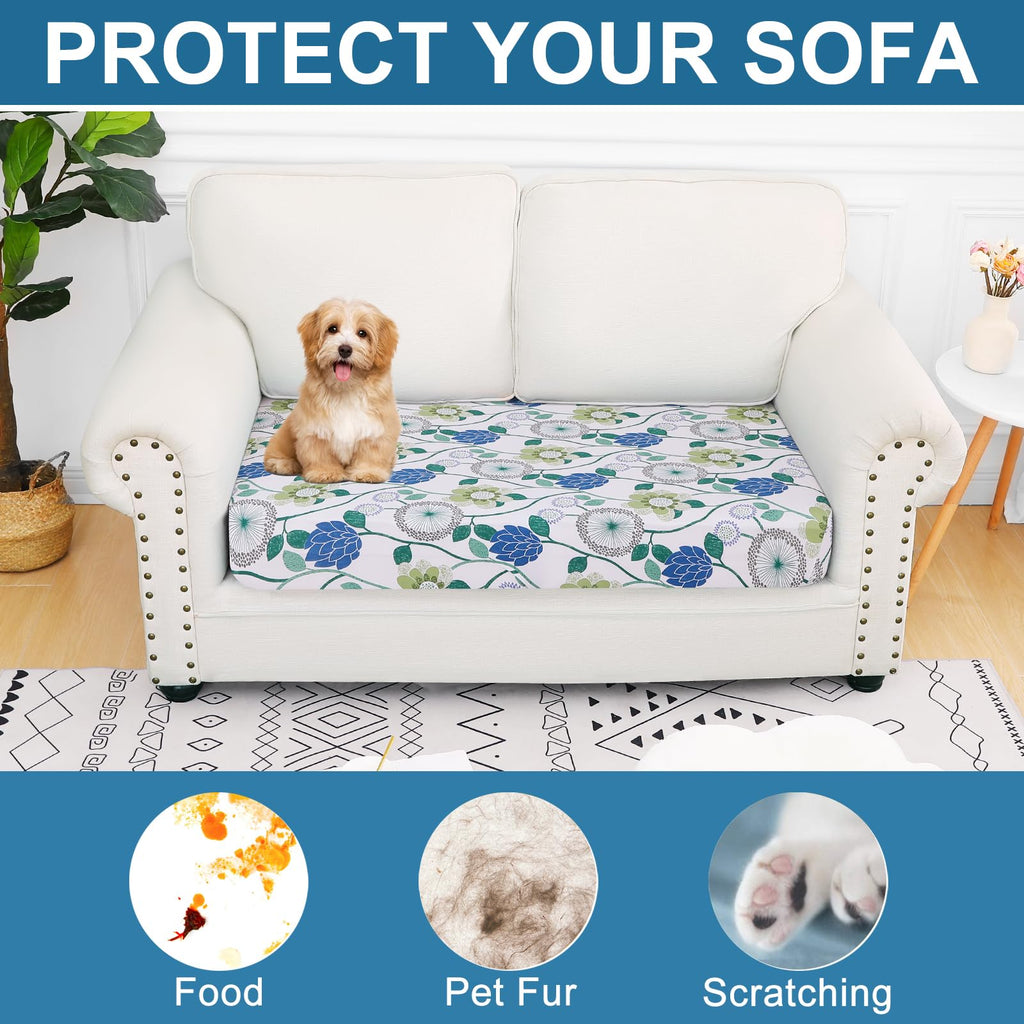 Smiry Printed Couch Cushion Covers, Stretch Couch Covers for Sofa