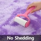 Deerhoo Large Shag Area Rugs 5 x 8, Tie-Dyed Plush Fuzzy Rugs for Living Room, Ultra Soft Fluffy Furry Rug for Bedroom, Indoor Carpet Nursery Rugs for Kids Room Home Decor, Purple
