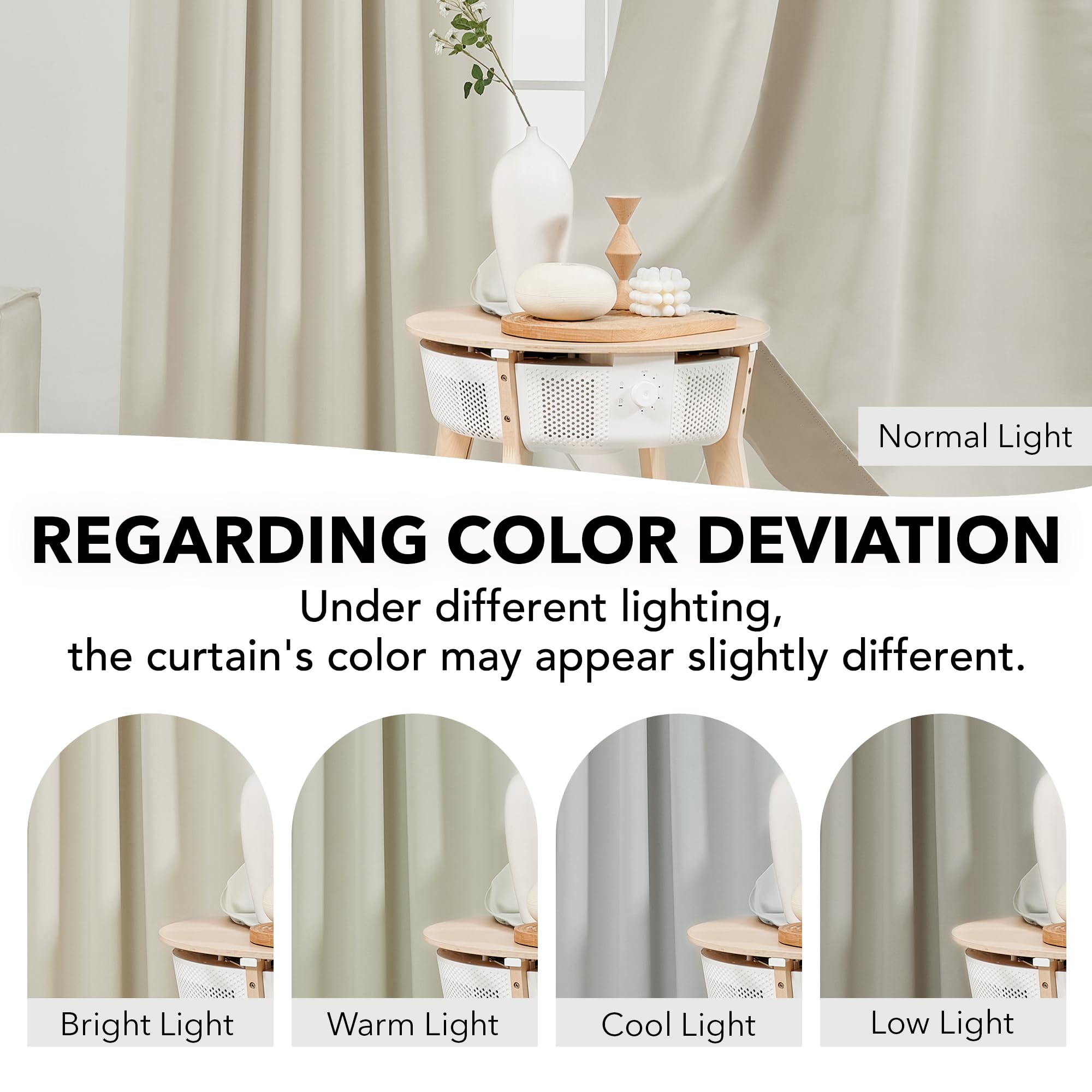 Deconovo Blackout Curtains for Bedroom, Living Room Curtains 54 Inches Long
