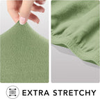 PureFit Stretch Loveseat Covers Fleece Couch Covers for Sofa Sage Green
