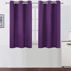 LEMOMO Purple Blackout Curtains 34 x 54 Inch Length/Set of 2 Curtain Panels/Thermal Insulated Room Darkening Blackout Curtains for Bedroom