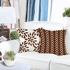 YCOLL Pillow Covers 16x16 Set of 4, Modern Sofa Throw Pillow Cover, Decorative Outdoor Linen Fabric Pillow Case for Couch Bed Car, Coffee
