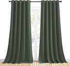 NICETOWN Room Darkening Draperies Window Curtain Panels, Dark Mallard, 2 Panels, W70 x L108 -inch, Thermal Insulated Grommet Room Darkening Curtains for Bedroom