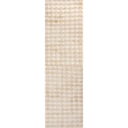 nuLOOM Jeni Beige Checkered Washable Runner Rug, 2' x 8'