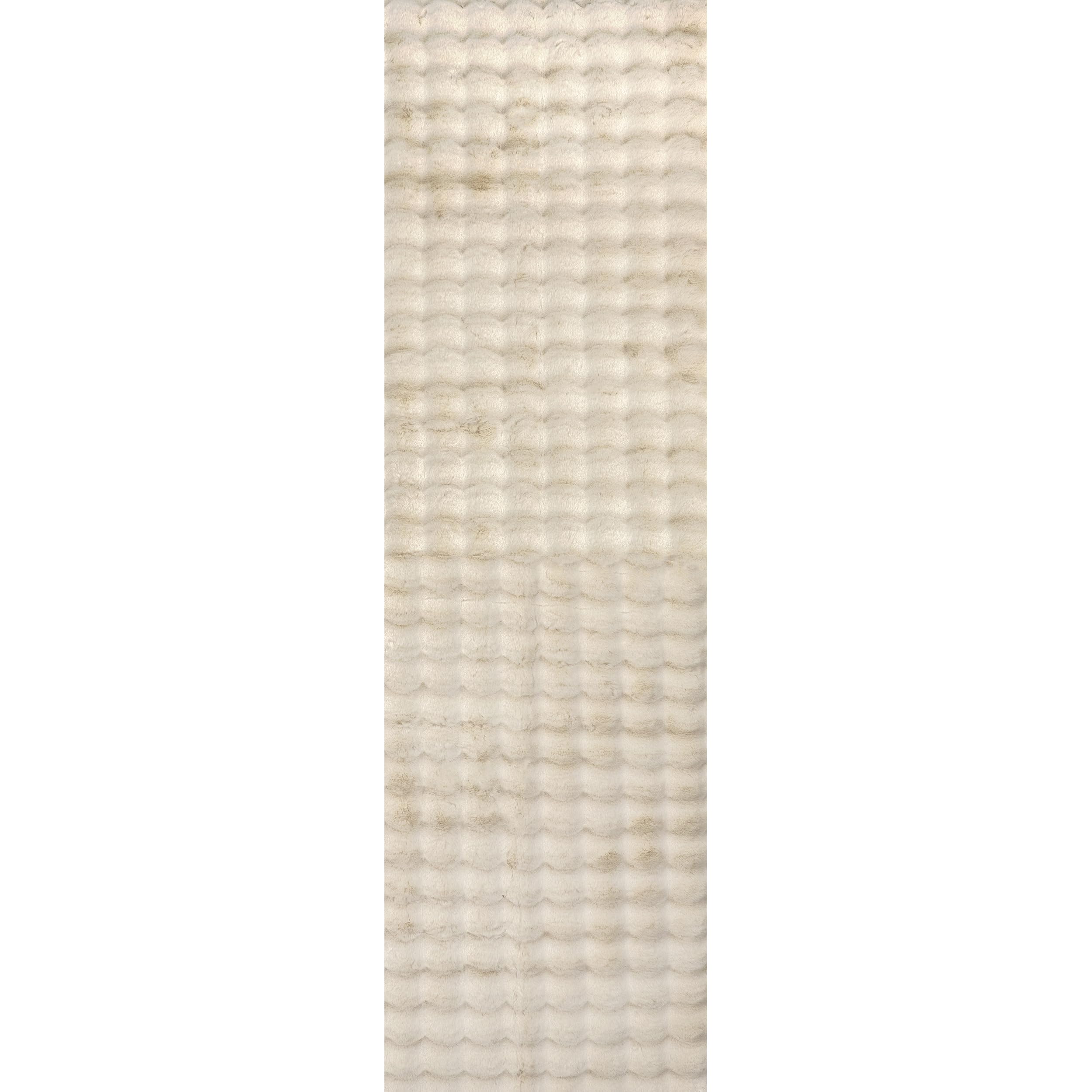 nuLOOM Jeni Beige Checkered Washable Runner Rug, 2' x 8'
