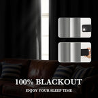 RYB HOME Bedroom Blackout Curtains 72 inches Long, 100% Blackout