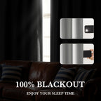 RYB HOME Bedroom Blackout Curtains 63 inches Long, 100% Blackout