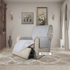 Easy-Going Reversible Couch Cover, Recliner 22 in, Light Gray/Light Gray