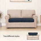 Easy-Going Stretch Individual Loveseat Couch Cushion Cover Sofa Cushion Furniture Protector Sofa slipcover Soft Flexibility with Elastic Bottom (2-Piece Loveseat Cushion Cover, Dark Blue)