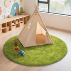 Fluffy Round Area Rugs for Bedroom,5'X5'Shag Circle Small Area Rugs