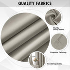 MIULEE Cobblestone Blackout Bedroom Curtains Drapes 72 Inch Long 52"x72"