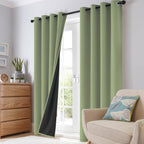 SimpleHome Sage 100% Blackout Curtains Room Darkening Living Room 72 Inch