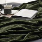 Bedsure GentleSoft Fleece Blanket Twin Size Olive Green - 300GSM Lightweight Plush Fuzzy Cozy Soft Warm Blanket for Bed, Sofa, Couch, Travel, Camping, 60x80 inches