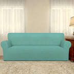 PureFit Super Stretch Sofa Slipcover – Spandex Non Slip Soft Couch Sofa Cover, Washable Furniture Protector with Non Skid Foam and Elastic Bottom for Kids, Pets （Sofa, Cyan）