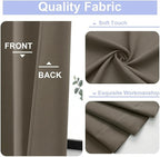 Simplebrand Ava Latte Blackout Curtains for Bedroom 90 Inches Long 2 Panels Set, Solid Privacy Energy Saving Living Room Window Treatment Curtains Blackout Drapes, W50 x L90 Inch, Latte