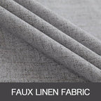 MIULEE Linen Textured 90 Inches Curtains for Bedroom 100% Blackout Thermal Insulated Grey Curtains Grommet Room Darkening Luxury Decor for Living Room Nursery 52 x 90 Inch (2 Panels)